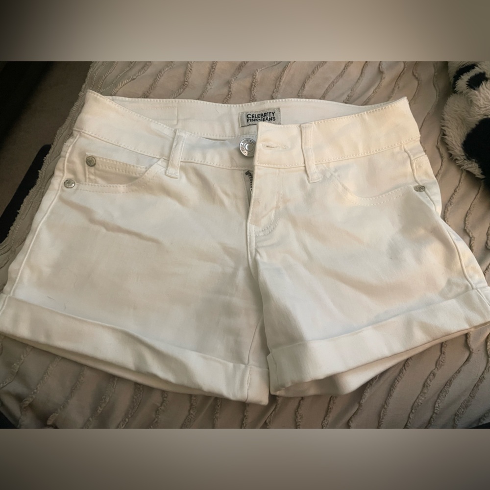 Celebrity Pink Jean Shorts White Size 0